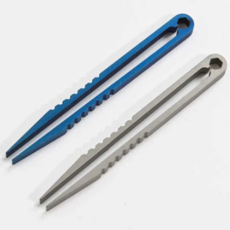 1pc Tweezers Titanium Lightweight Pickup Clamping MultiPurpose Gadget Professional Camp Outdoor Pocket Maintenance Tool J251121