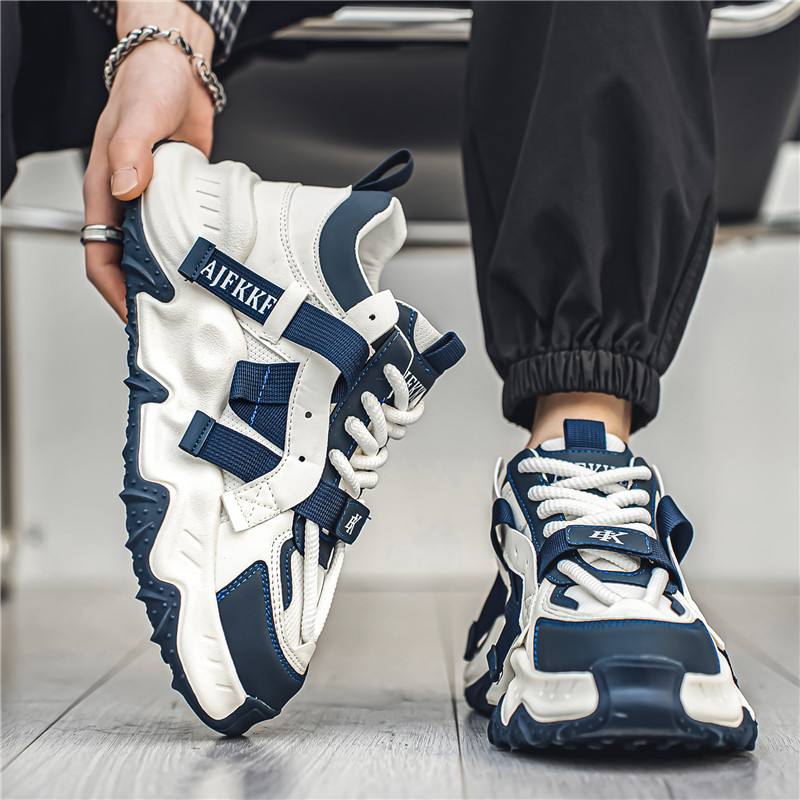 Free shipping designer casual shoes suitable for men's thick soled mesh breathable casual sports shoes outdoor sneakers