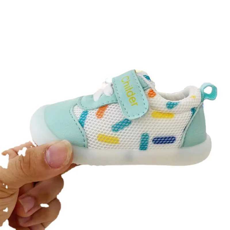 BoysGirls Baby Walking Shoes 2025 SpringAutumn New 02 Year Old Shoes Soft Sole Mesh Breathable Baby Shoe Nude Shoe Beb C251008