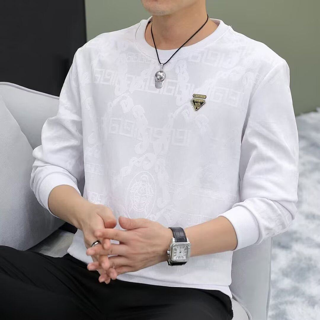 Men's Long Sleeve T-shirt New Spring Polo Designer Shirt Autumn Trendy Round Neck Thin Designer Hoodie Versatile Sweatshirt Casual Fashion Top