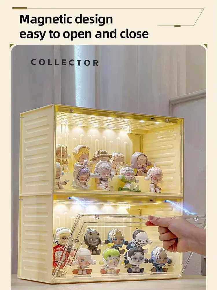 Acrylic Transparent Display Cabinet with Light Sensor for Collectible Toys and Blind Boxes C251008
