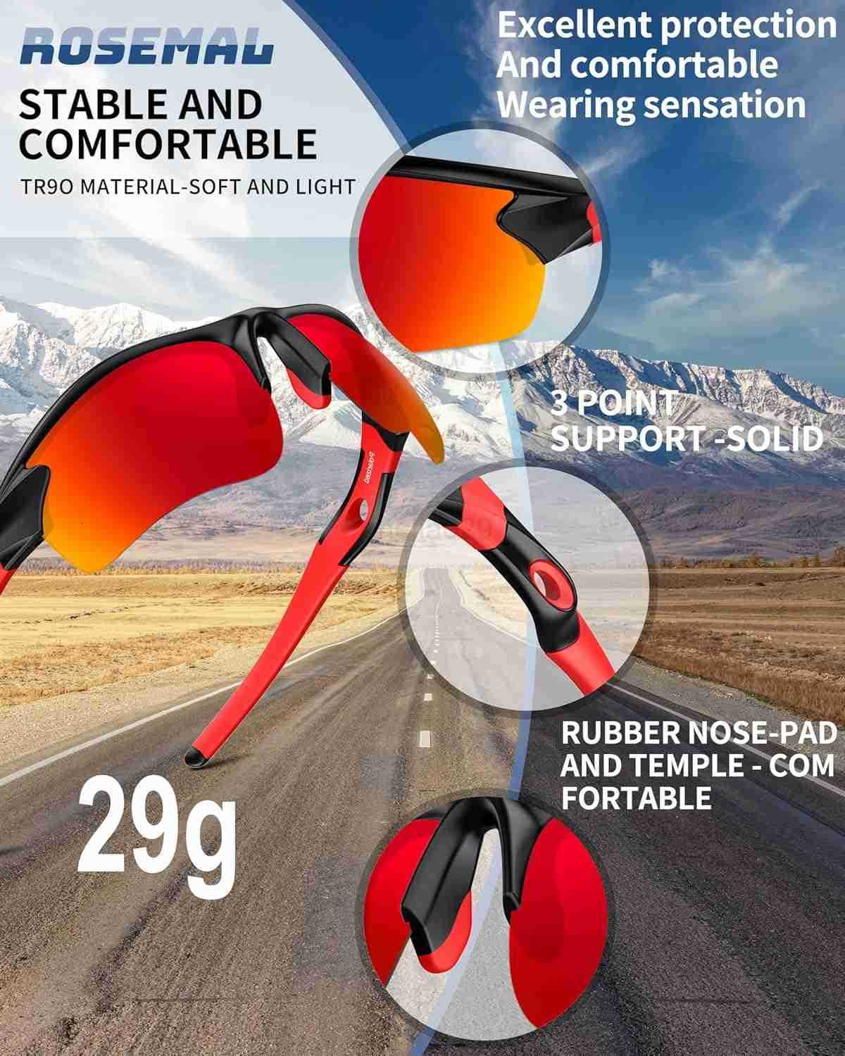 Polarized Sunglasses for Men Women Running Sunglasses Sports Cycling Driving Fishing Baseball TAC UV400 TR90 W251008