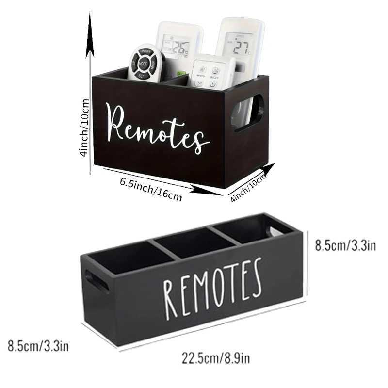 Remote Control Holder for Table Wooden TV Remote Holder Remote Box Storage Organizer Remote Caddy for Bedside Couch C251008