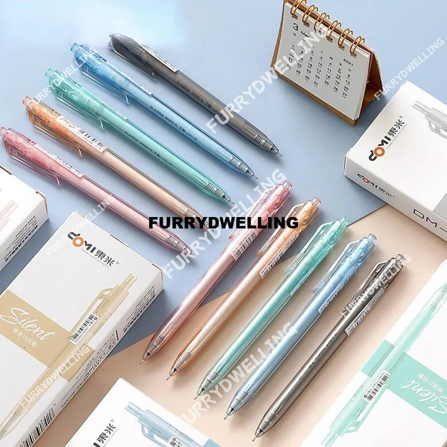 Wholesale 12Pcs/Box Dm-921 Celebrity Dwe74 Silent Gel Pen 0.5Mm Syringe Head Creative Simple Student Pens For Writing Stationery 240528