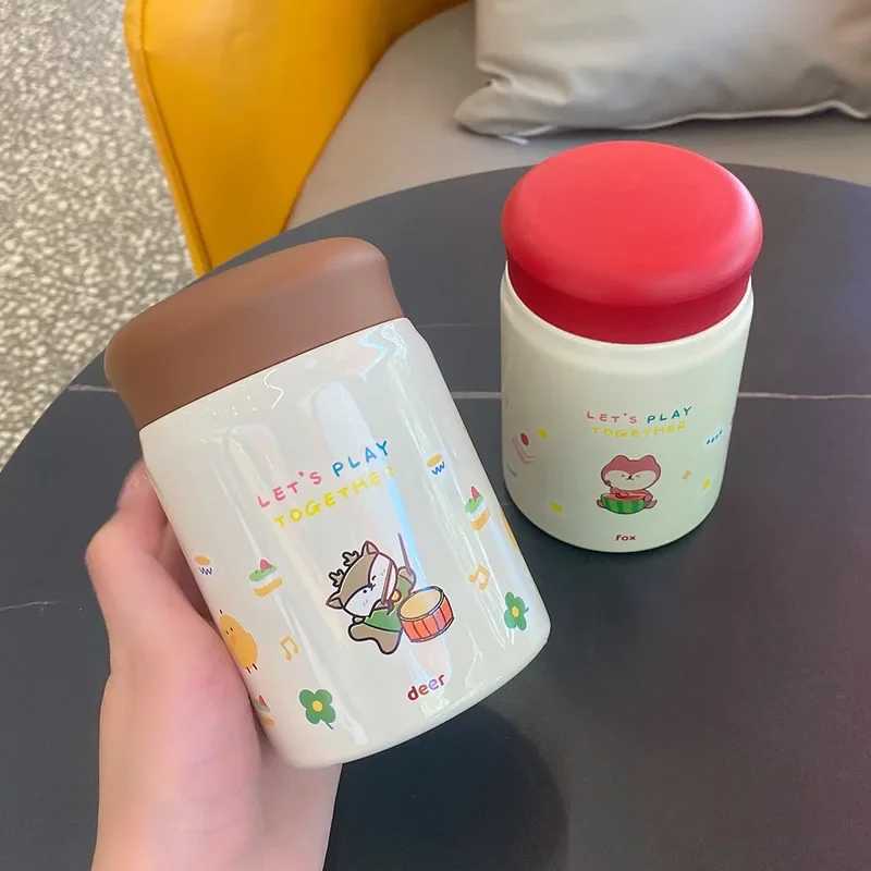 320ml Small Capacity Cartoon Braised Beaker Portable Female Stainless Steel Insulated Cup Small and Cute Outdoor Congee Pot C251008