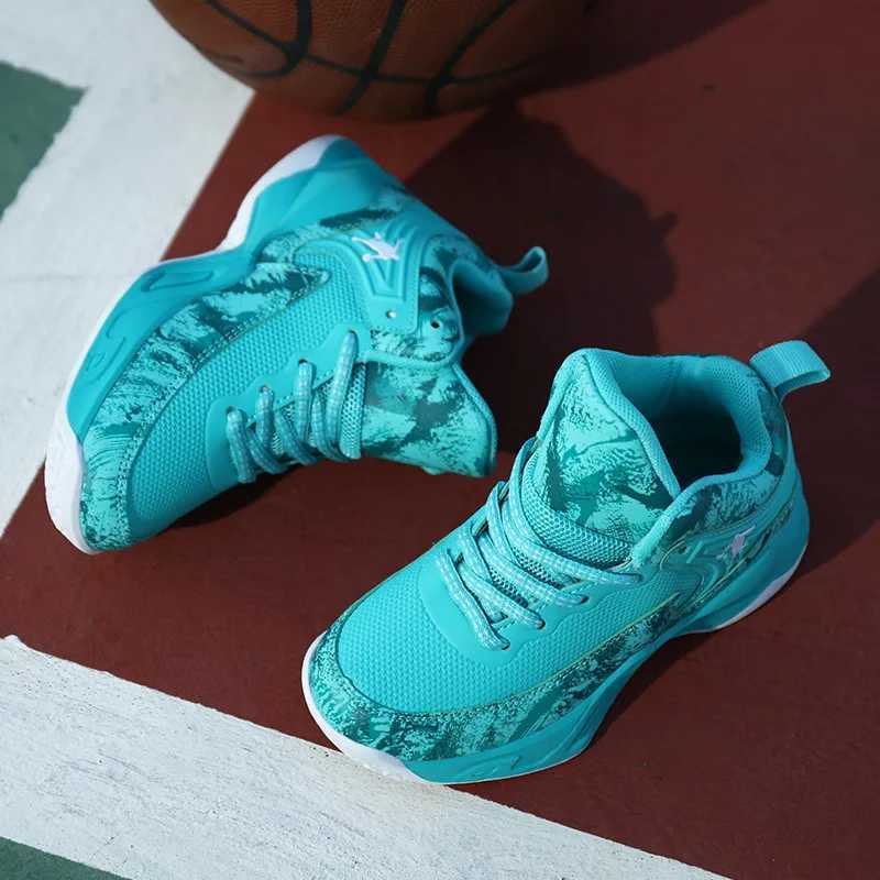 2025 Basketball Shoes for Kids Sneakers New Boys Brand Thick Sole Nonslip Children Sports Shoes Child Boy Basket Trainer Shoes C251008