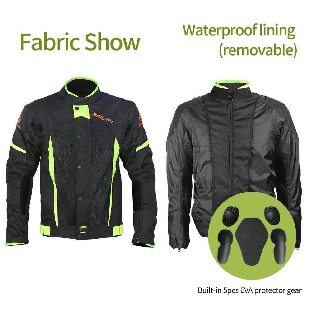 Summer Style Motorcycle Jacket Motorbike Riding Reflective Coat With 5pcs Protective Pads and Waterproof Liner Men Woman JK37 J251008