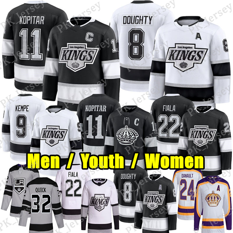 #11 Anze Kopitar hockey jersey #8 Drew Doughty LA KingSS jersey Kevin Fiala Adrian Kempe Quinton Byfield Danault Corey Ceci Perry Wayne Gretzky Andrei Kuzmenko jersey