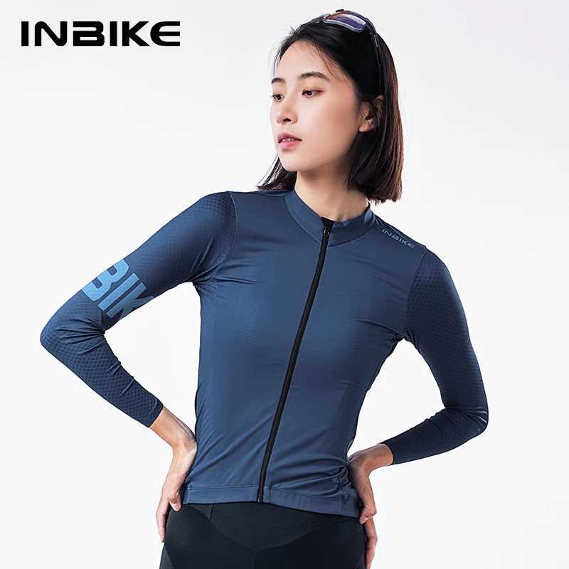 INBIKE New Pro Long Sleeve Cycling Jersey For Road Bicycles Lightweight Breathable Fabric Pockets Full Zipper Design For Women J251008