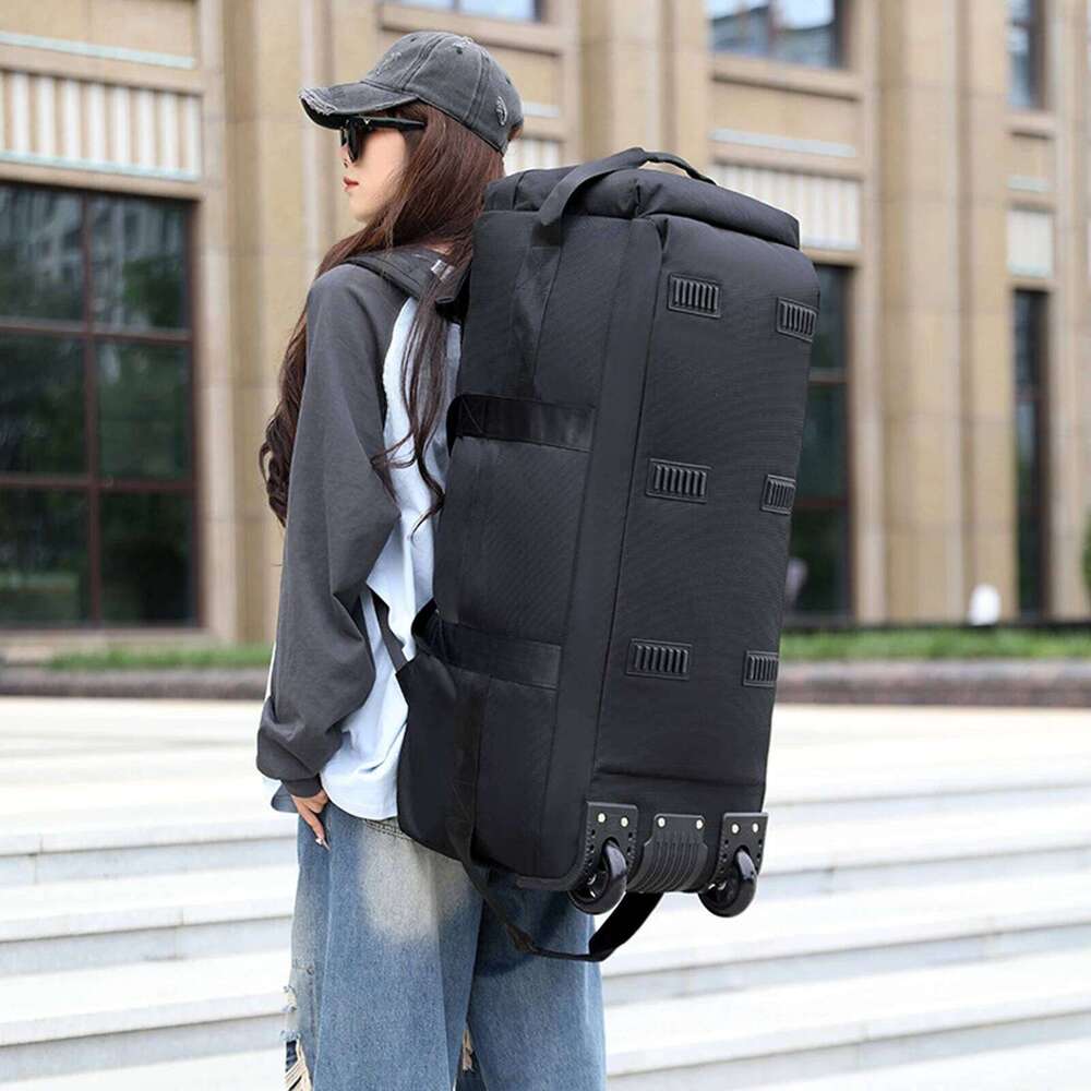 Wheeled Duffel Rolling Garment Large Portable Overnight Suitcase Backpack for Beach Business Trip Camping Storage Bag 123