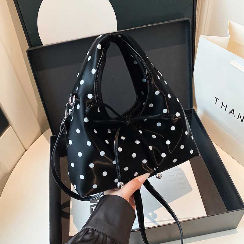 Designer Korean Exquisite Red Polka Dot Bow Handbags Wen Luxury Fi PU Leather Versatile Shoder Bag Cmuter Crossbody Bags1 Y251120