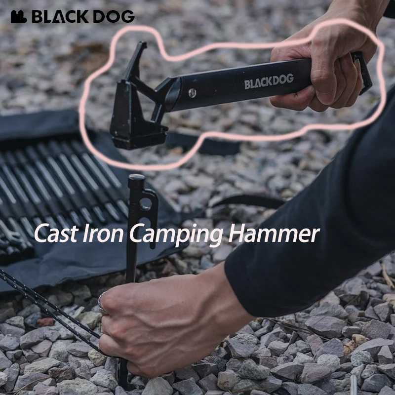 Naturehike BLACKDOG Outdoor Cast Iron Camping Hammer 610g Lightweight Hammer Camping Tent Multifunction Portable Nail Puller J251008