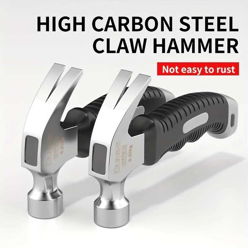 16oz Claw Hammer Forged Steel with ShockAbsorbing Fiberglass Handle Perfect for Nailing Demolition Work J251121
