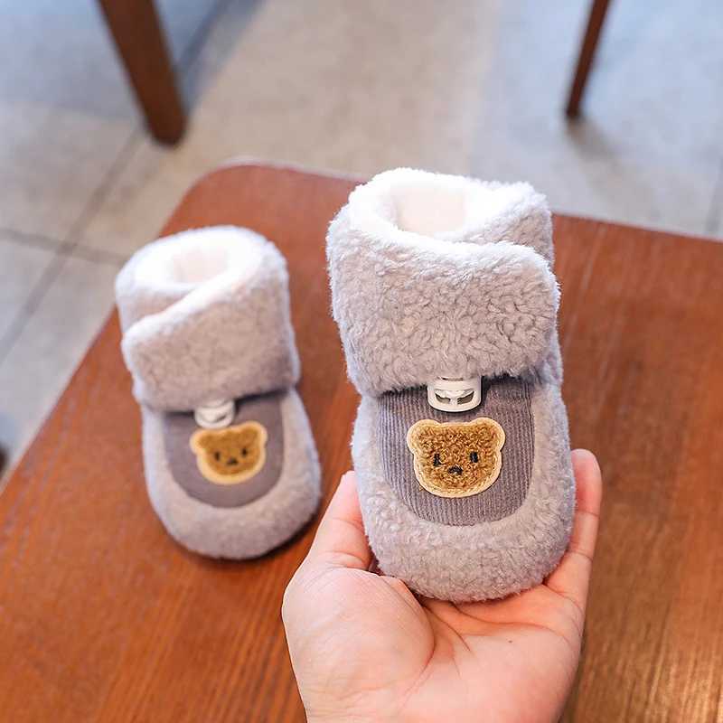 HAIZHIW Fashion Baby Autumn Winter Cartoon Boots Baby Girl Boy Winter Warm Shoes Toddler Fuzzy Balls First Walkers Kid Shoes C251008