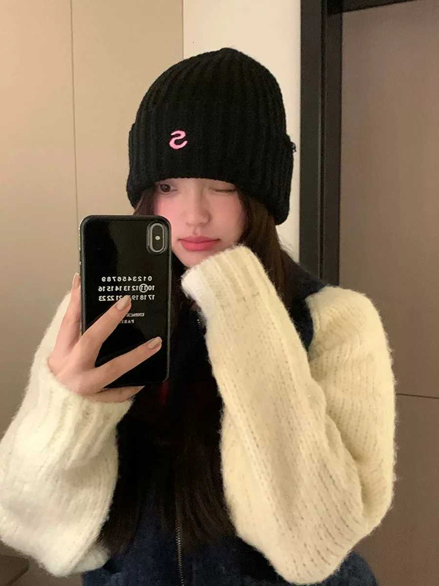 Unisex Winter Beanie for Women S Letter Embroid Knitted Caps Hood Fashionable Girl Hat Casual Hiphop Bob Outside Skulls Hats MenXJ251008 - view 3