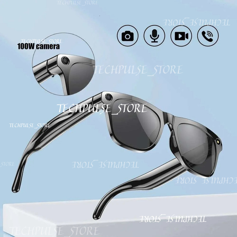 AI With 100W HD Camera Anti Blue Sunglasses Voice Assistant Photo Video Music Calling Smart Glasses For tech73 Men Women