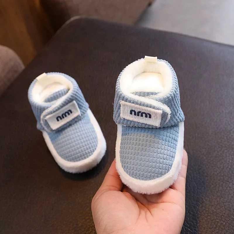 Baby Shoes Autumn and Winter 1 Year Old Thick Velvet and Warm Cotton Shoes Male and Female Babys Walking Shoes C251008