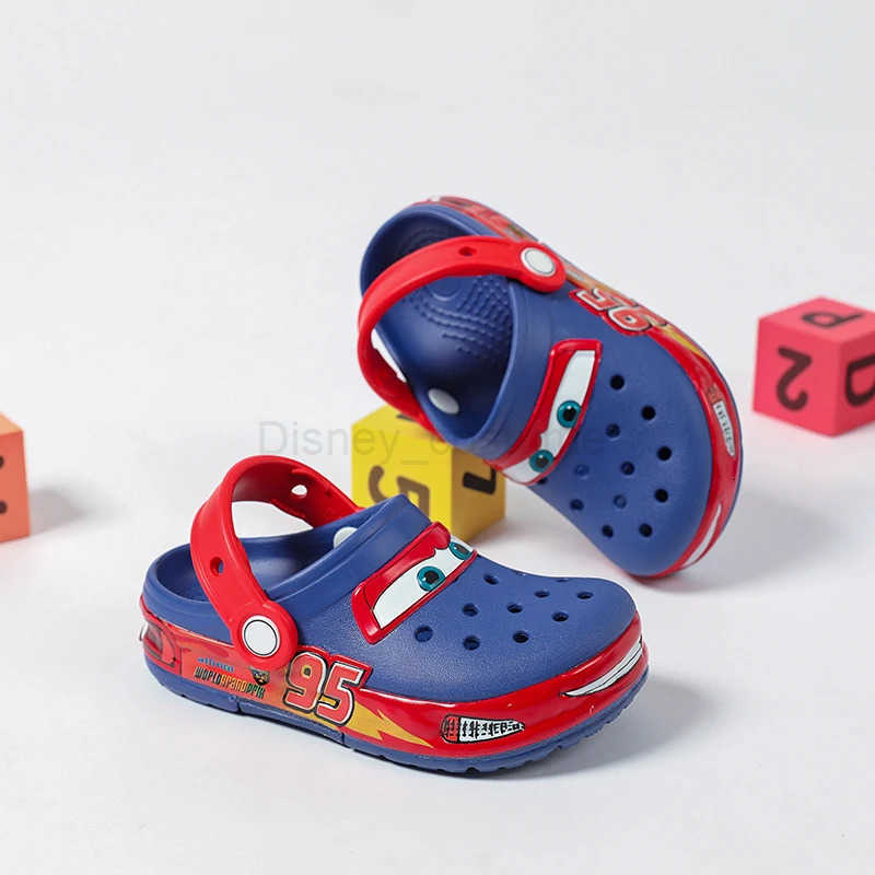 Disney Lightning Mcqueen Shoes Led Lighted Car Kids Slippers Animation Children Beach Sandals Boys Girl Gift H251008