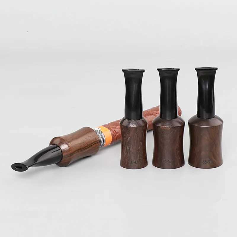 Ebony Wood Cigar Mouthpiece Holder Tip Filter Wooden Cigar Holder Mouthpiece Filter Tip Cigar Tip Filter Holder Mouthpiece Y251008