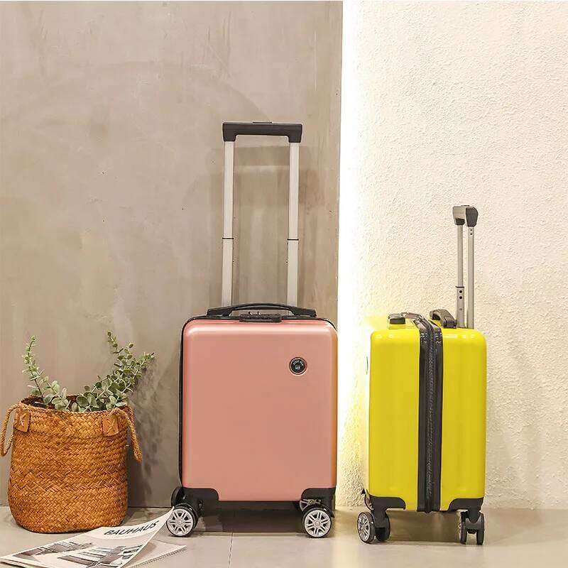 New Youth 14/16 inch Fashion Version Boarding Suitcase Female Board the Plane Multi-size Small Lightweight Rod Box Male 123