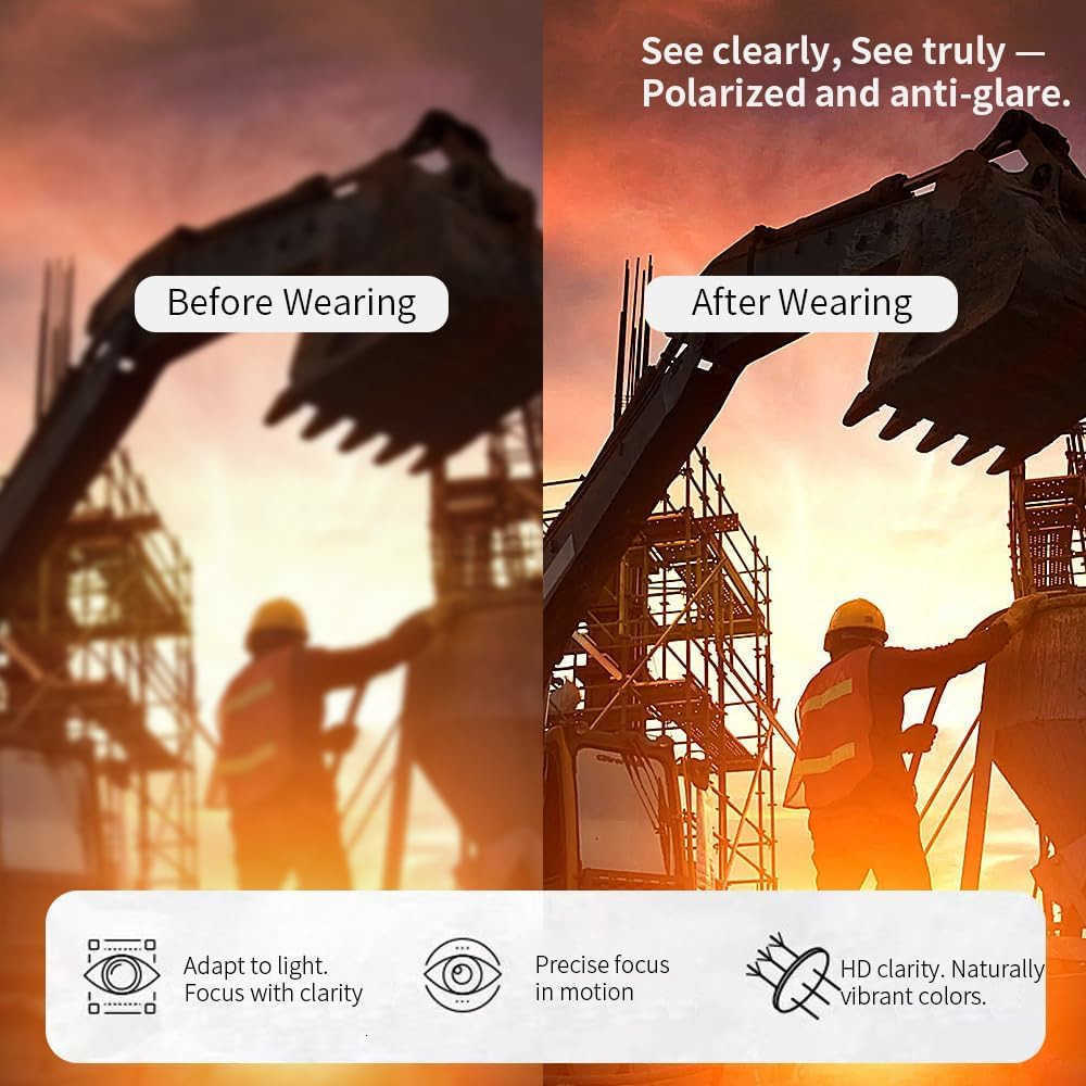 Polarized Safety Sunglasses UV400 Protection ANSI Z871 Certified W251008