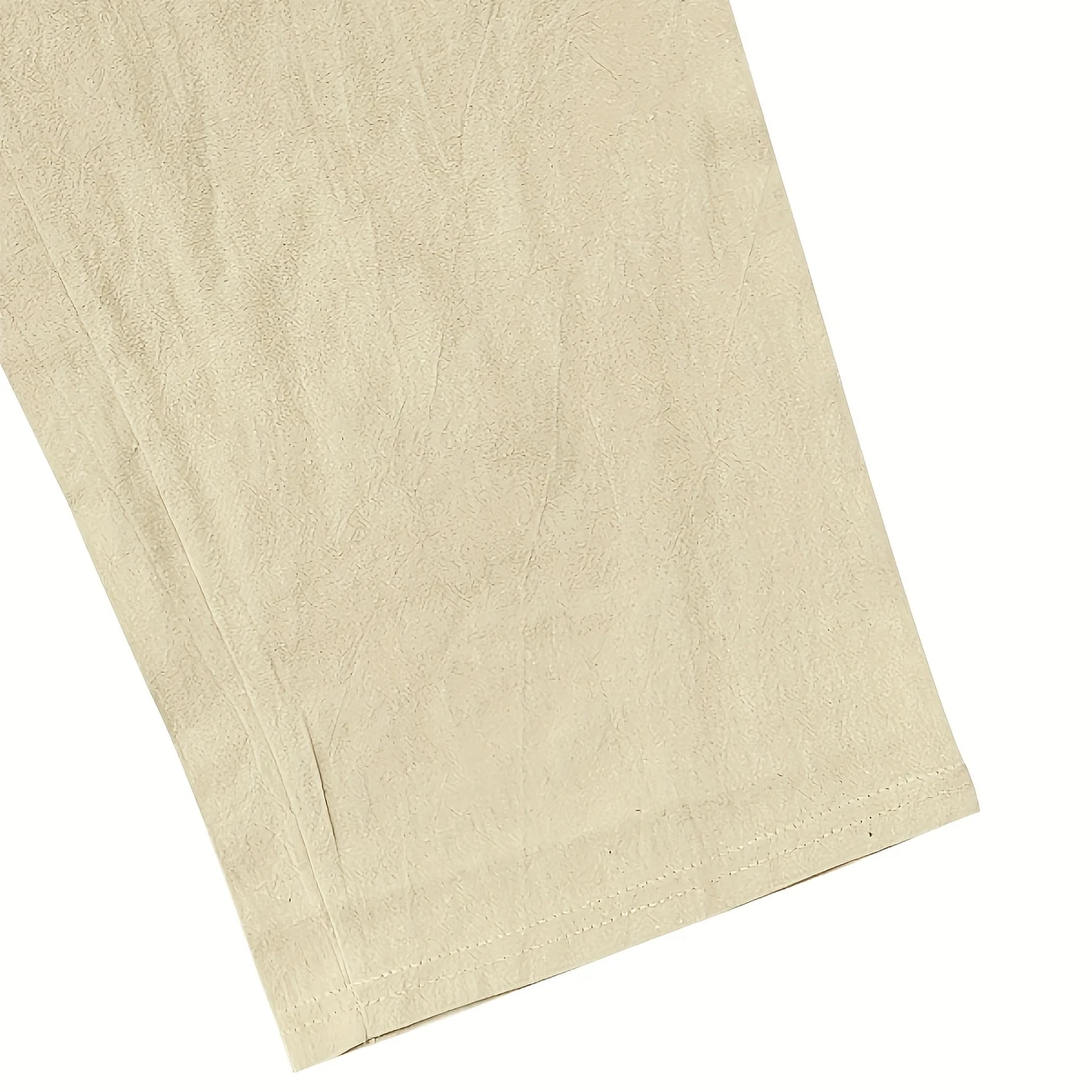 Men's Pants-Men's Linen Loose Breathable Beach & Yoga Pants Drawstring High-Waisted Casual Wide-Leg Trousers for Outdoor & Home