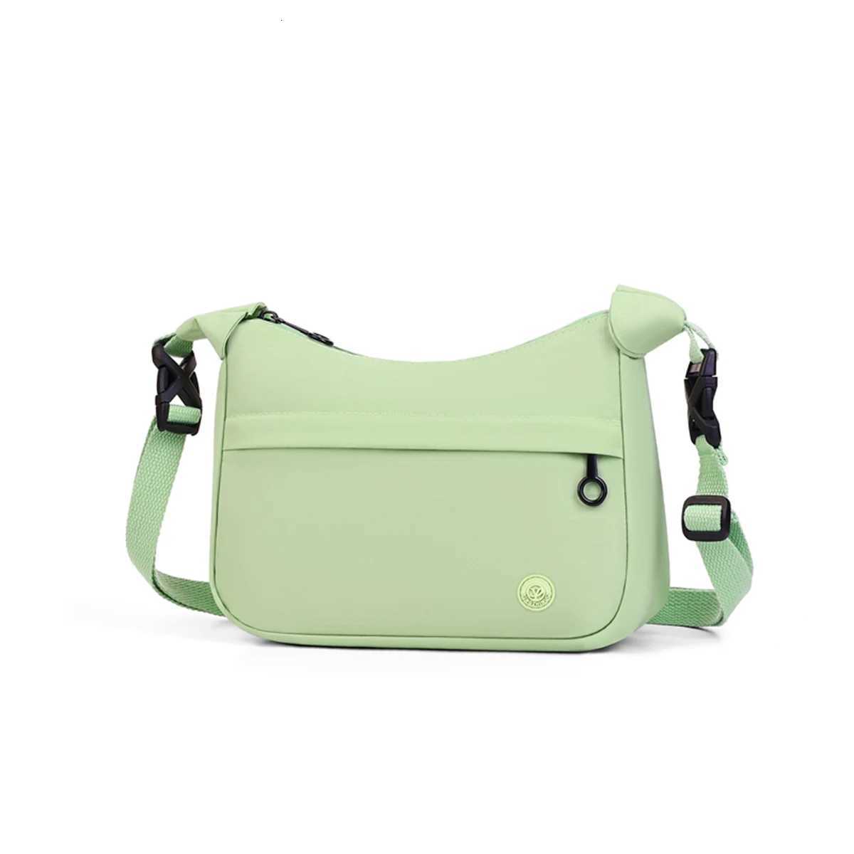 Casual Womens Minimalist Crossbody Bag Lightweight Nylon Large Capacity Round Patch Adjustable Strap Storage Bag for Daily UseT251007