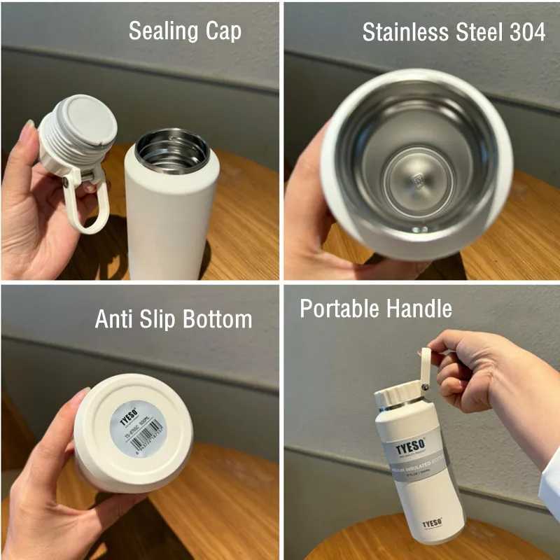 Tyeso Large Capacity Insulated EasyPull Cup Sport Water Bottle for Men and Women with Handle Portable Travel Mug Hydration C251008