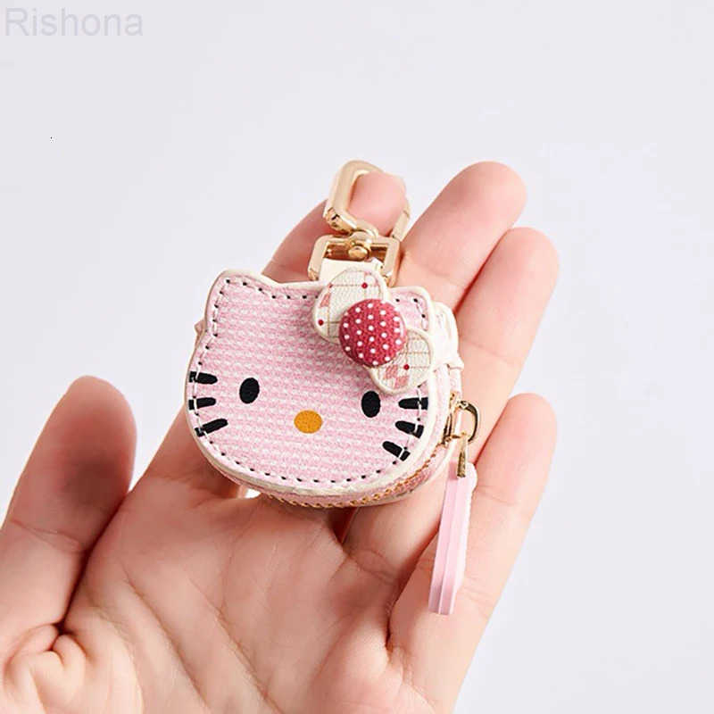 Sanrio Sanrios Coin Wallet Case Anime Action Figure Hellokittys Coin Bag Cute Small Zipper Mini Girls Key Bag Decor Bag Charm Supplies H251201