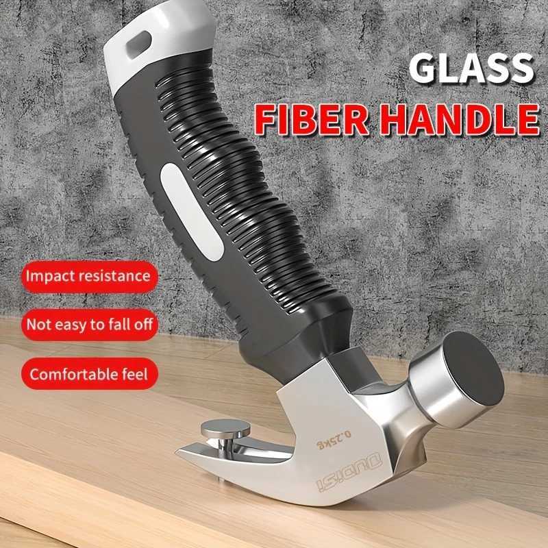 16oz Claw Hammer Forged Steel with ShockAbsorbing Fiberglass Handle Perfect for Nailing Demolition Work J251121