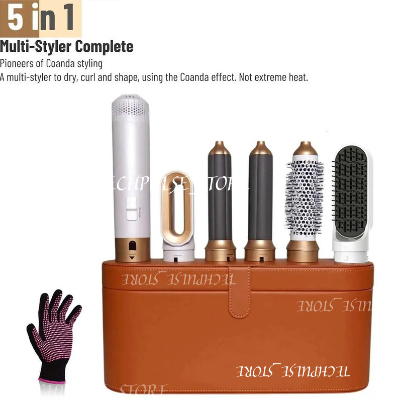 Er Styler 5In1 tech73 High-Speed Iron Hot Air Comb Set Straightening Brush Dryer Wrap Auto Curling Hair Dryerxj241106