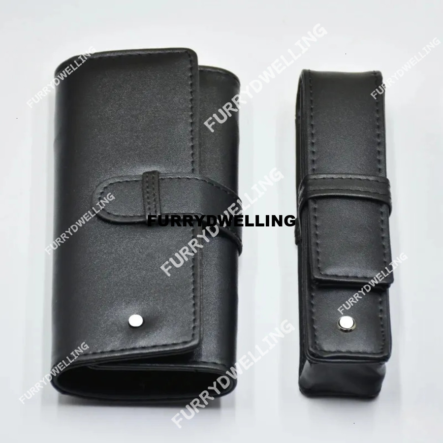 Wholesale High Quality Black MB Leather And PU Pen Bag Business Office Stationery Pencil Case For Dwe74 Birthday Gift 240711