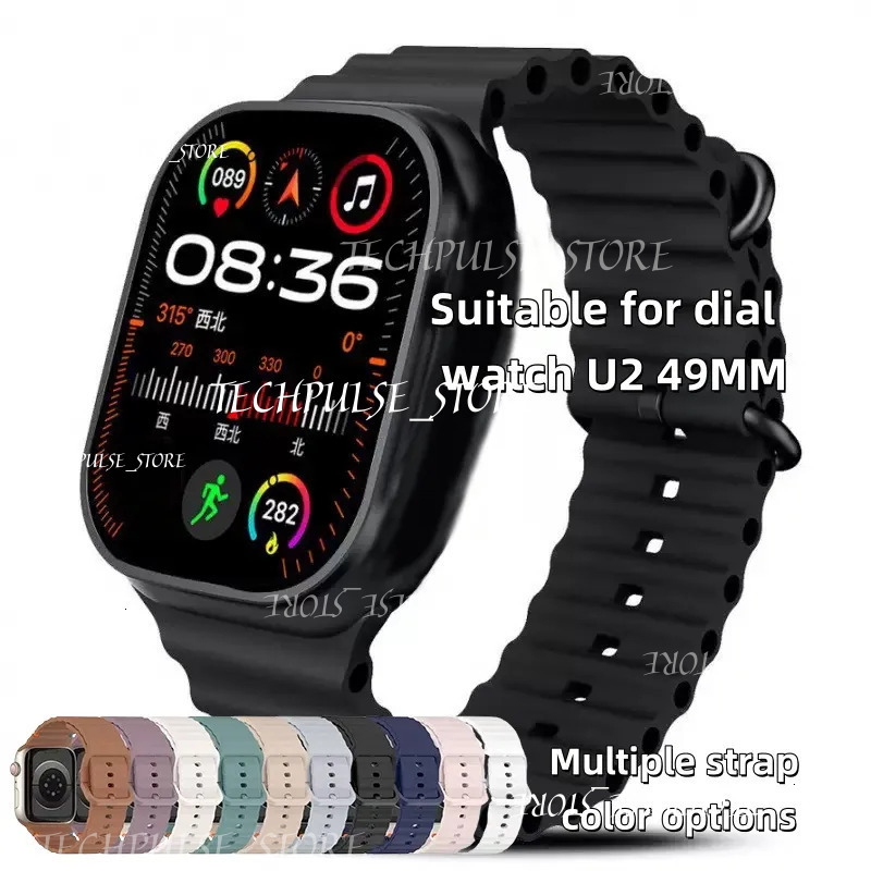 For ULTRA tech73 2 49Mm Strap Series 10 Men Women Bluetooth Call Bracelet Wristband Wireless Charging Fiess Tracker Sports Smart Watch IWO For Android