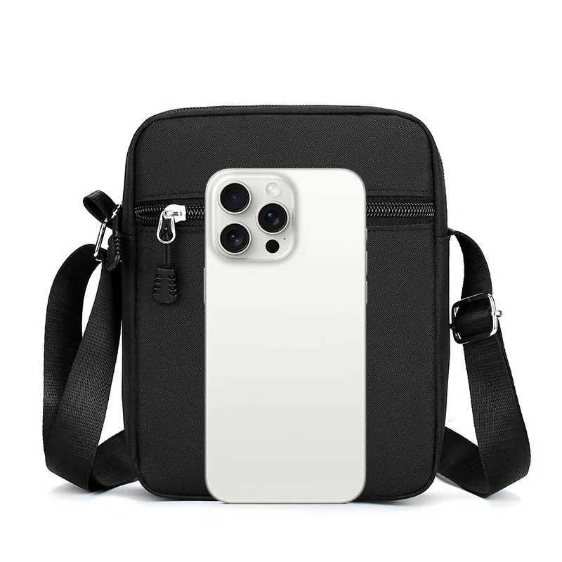 Simple Casual Mini Crossbody Bag Mens Nylon Small Shoulder Bag For Men Oxford Messenger Phone Side Sling Bag Husband Chest PackT251007