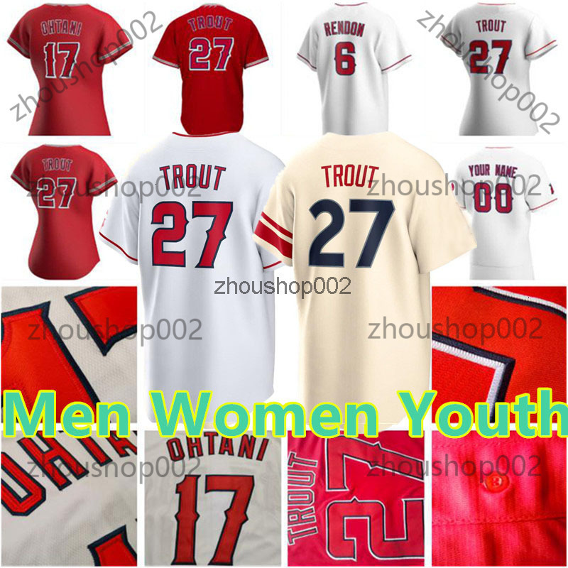 2025 Custom 27 Mike Trout Jersey Anthony Rendon Fletcher Reggie Jackson Reid Detmers Drury Urshela Walsh Moniak Ward Logan OHoppe Lucas Giolito Grichu