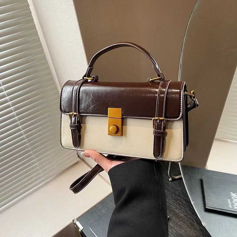 Designer New 2025 Wens Handbag High Grade Single Shoder Color Ctrast Square Bag All Mah Simple Crossbody Style Y251120