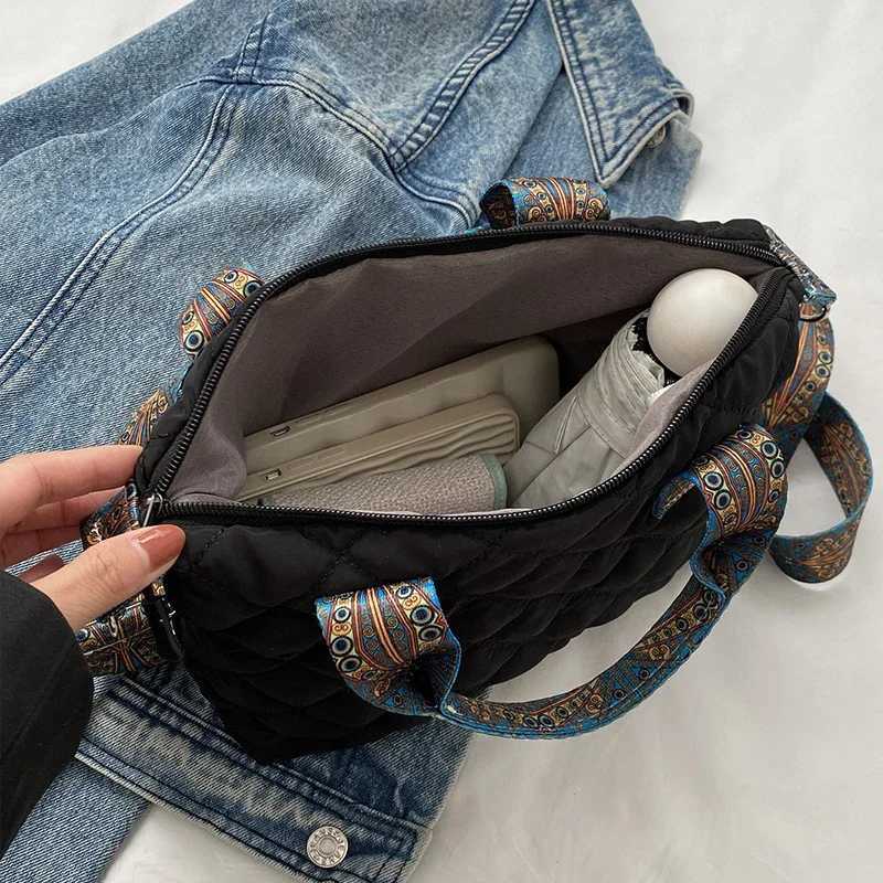 New Large Tote Nylon Women Handbags Luxury Design Shoulder Crossbody Bags Shopper Bag Designer Brand Lingge Quilted PaddedT251007