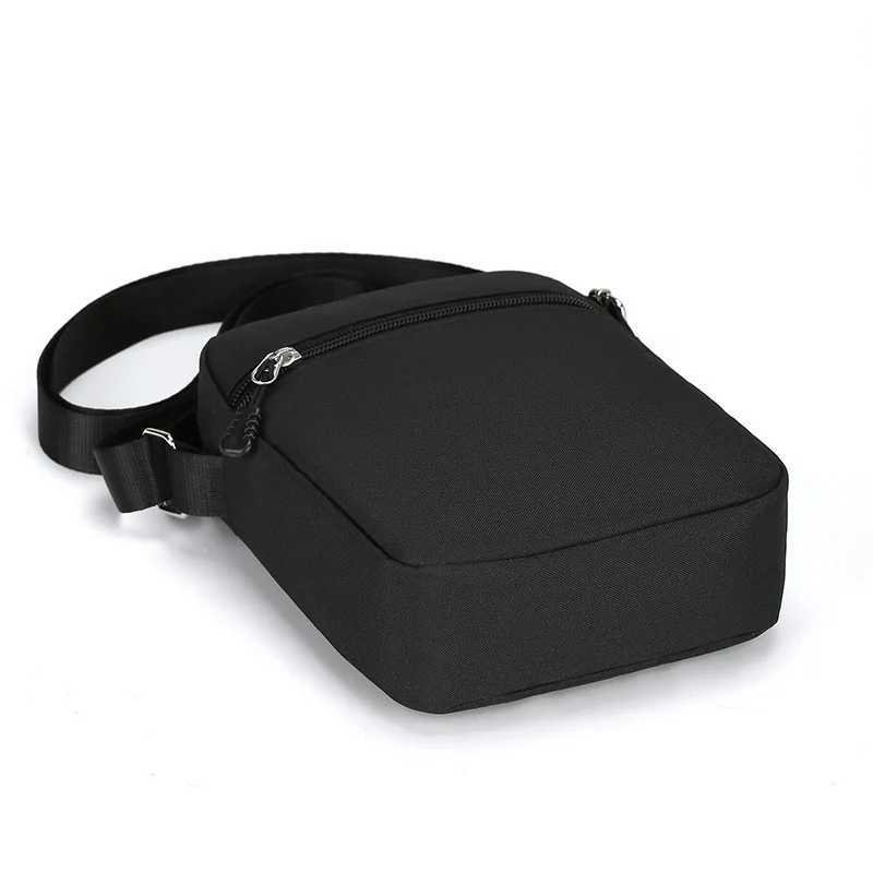 Simple Casual Mini Crossbody Bag Mens Nylon Small Shoulder Bag For Men Oxford Messenger Phone Side Sling Bag Husband Chest PackT251007