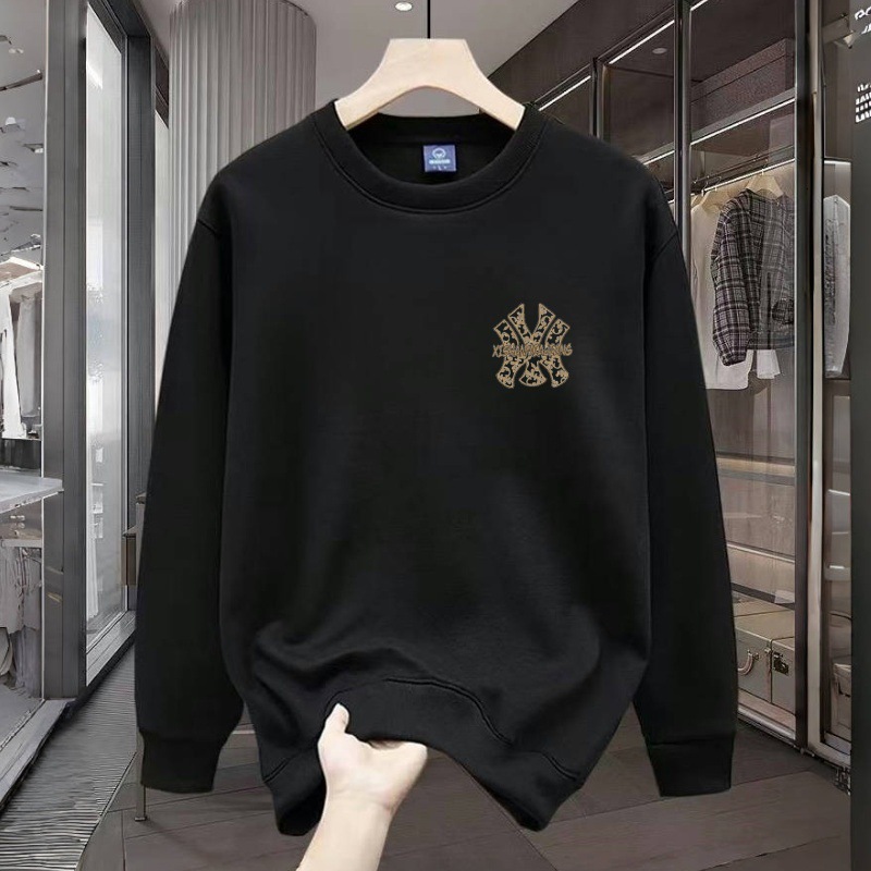 Men's Hoodie Without Cap Casual Autumn Winter New Designer Hoodie Loose Long Sleeve T-shirt Trendy Designer Shirt Crew Polo Neck Pullover Top