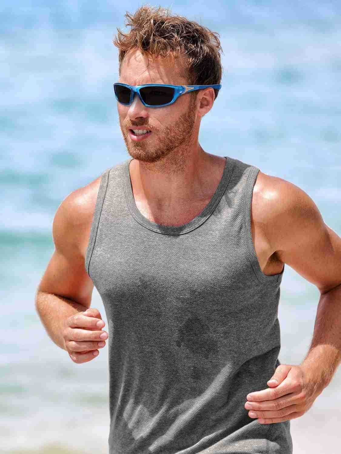 9 Pairs Polarized Sports Sunglasses for Men Driving Shades Running and Polarized Sunglasses W251008