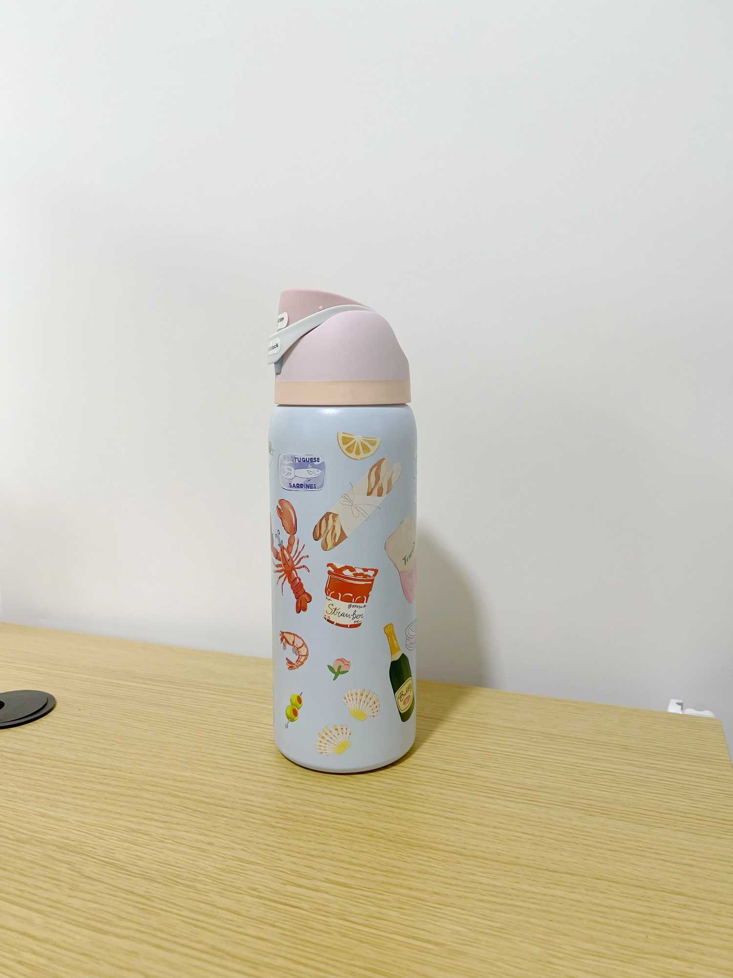 OWa32Oz Stainless Steel Thermos Cup Cold Water Bottle Sports Water Bottle Straw Cup C251008