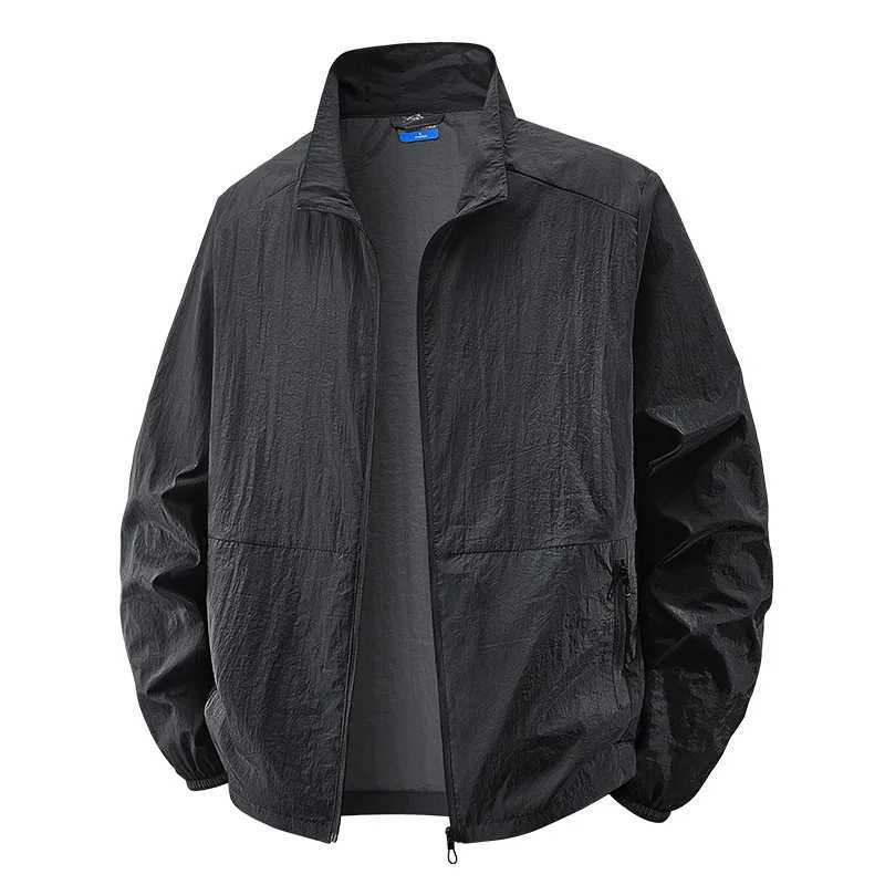 Summer Jackets 6XL 7XL 8XL Mens Windbreaker Coats Sports Clothes With Sun Protection Ultra Thin Fishing Clothes For Men J251008