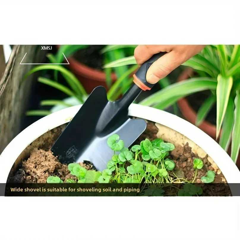 XMSJ Durable Metal Gardening Shovel with Ergonomic Black Handle Orange Accents Perfect for Planting Flowers Vegetables J251121
