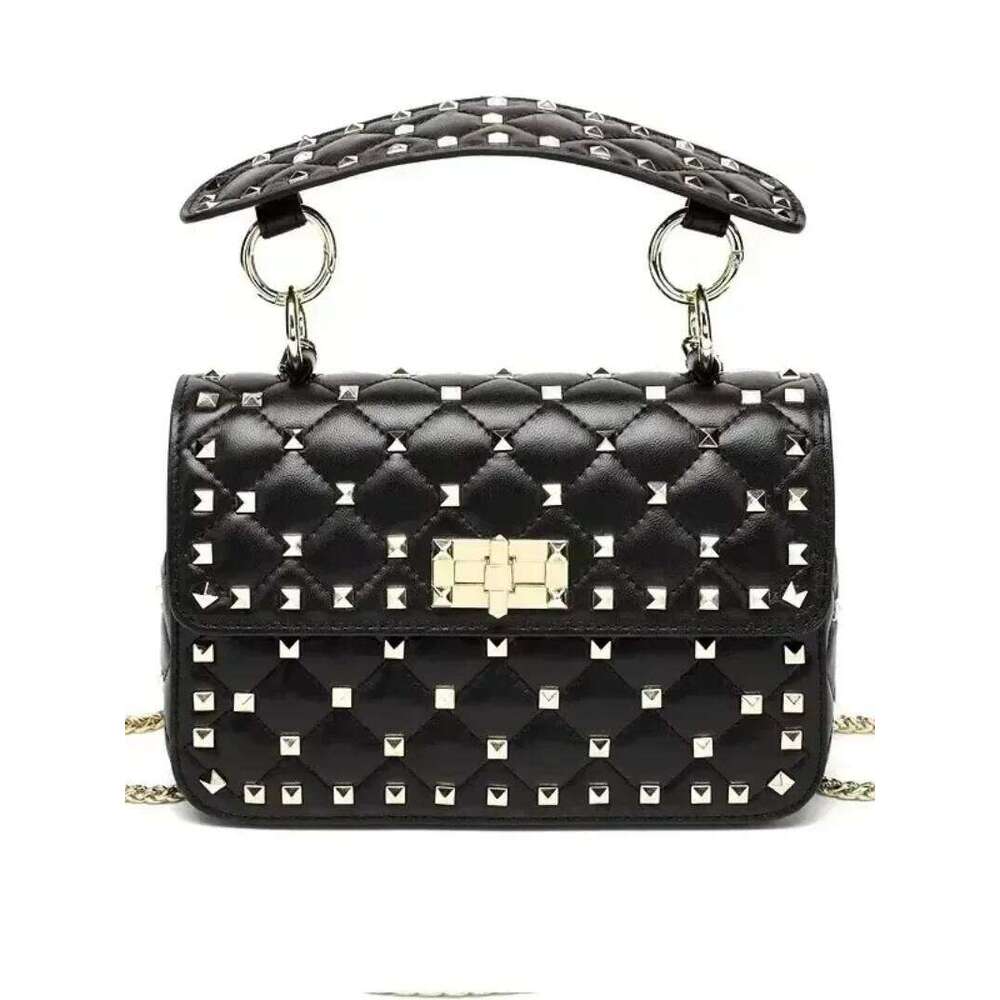 Designer Bags New Fashion Women Sheepskin Leather Rivet Handbags Chain Bag Designer Shoulder Woman Messenger Bags Hot Selling