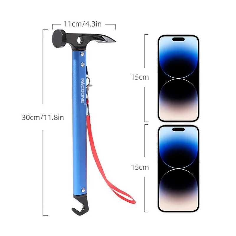 Outdoor Survival Tool Camping Multifunctional Hammer Pocket Multi Tools Aluminum Alloy Hook Lifesaving Hammer New J251121