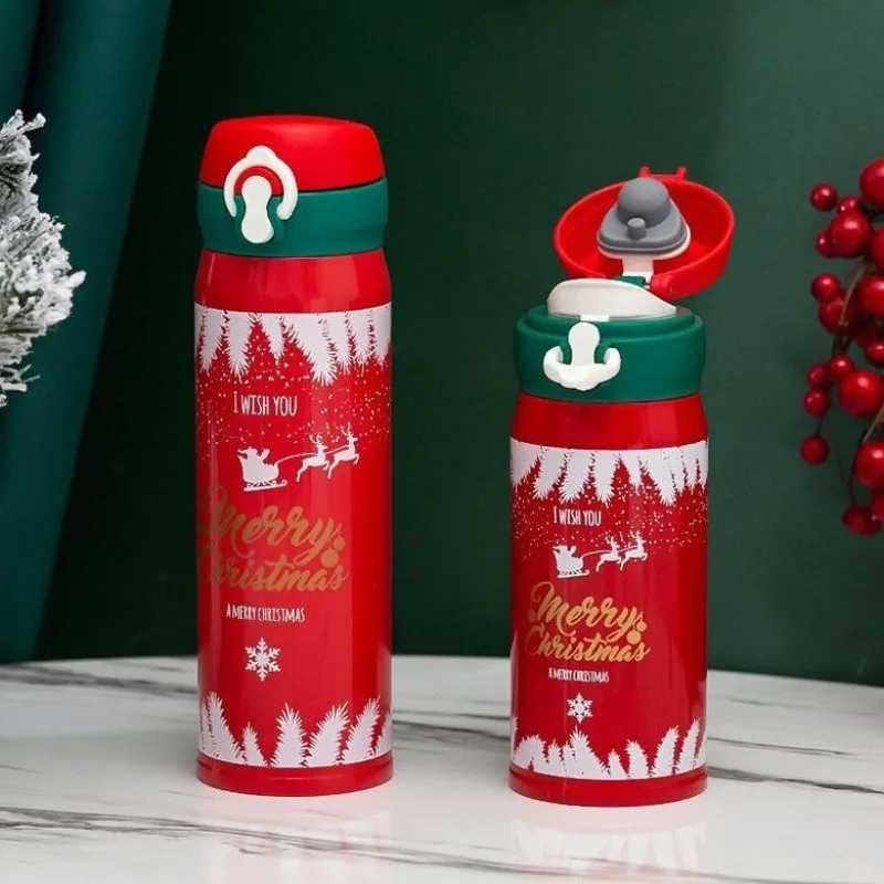 Hot 304 Stainless Steel Christmas and New Year Gift Bouncing Insulated Cup Creative Water Cup Internet Famous Minimalist Cup L C251008