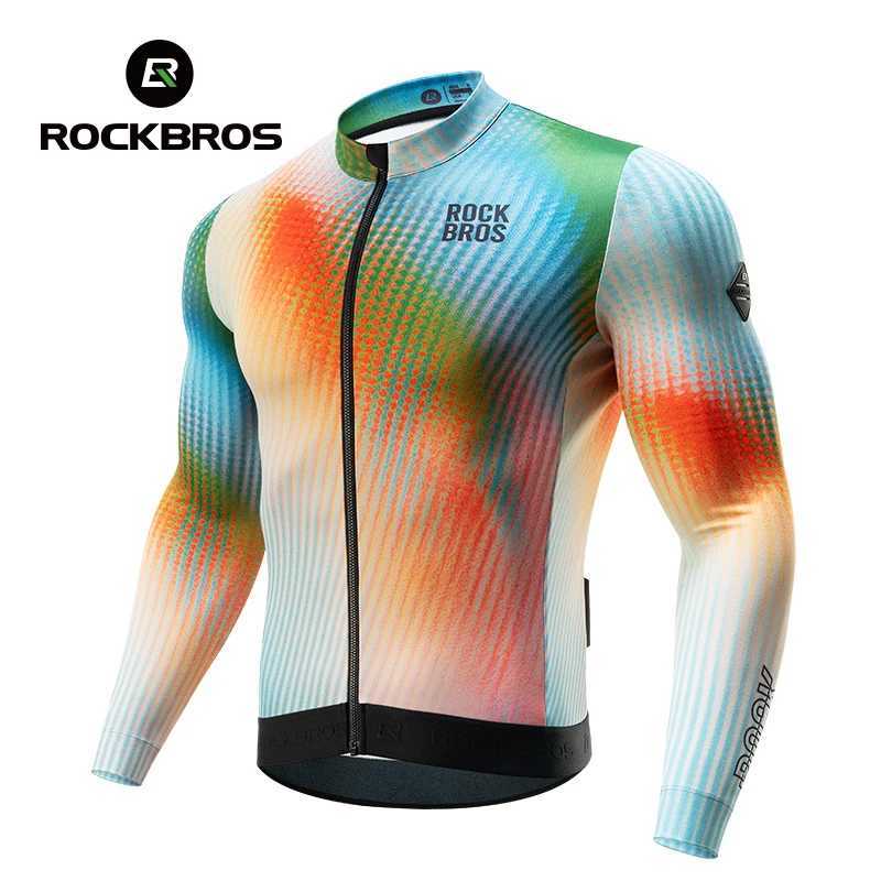 ROCKBROS Cycling Jersey Long Sleeve Fleece Warmth Comfortable Autumn Winter Bike Clothing with YKK zipper Outdoor Sports Coat J251008