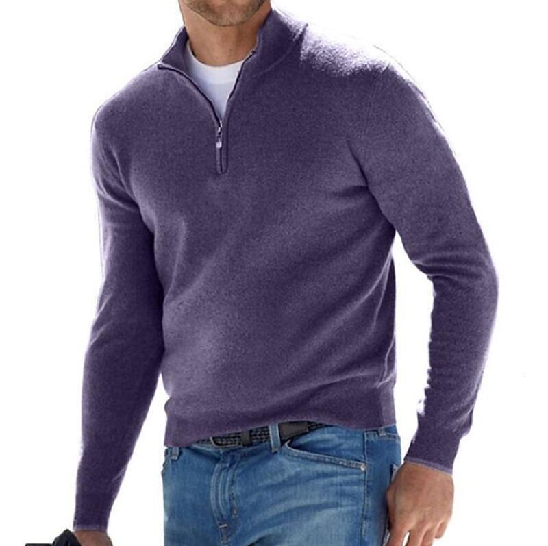 2025 Long Sleeve Cashmere Shirt Mens Base Layer Autumn Winter