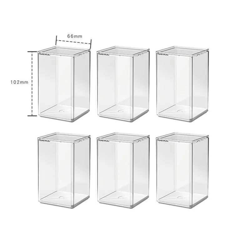 Handmade Display Box For Labubu Doll 4PCS DustProof Storage Box Transparent Acrylic Doll Display Box Two Specifications C251008