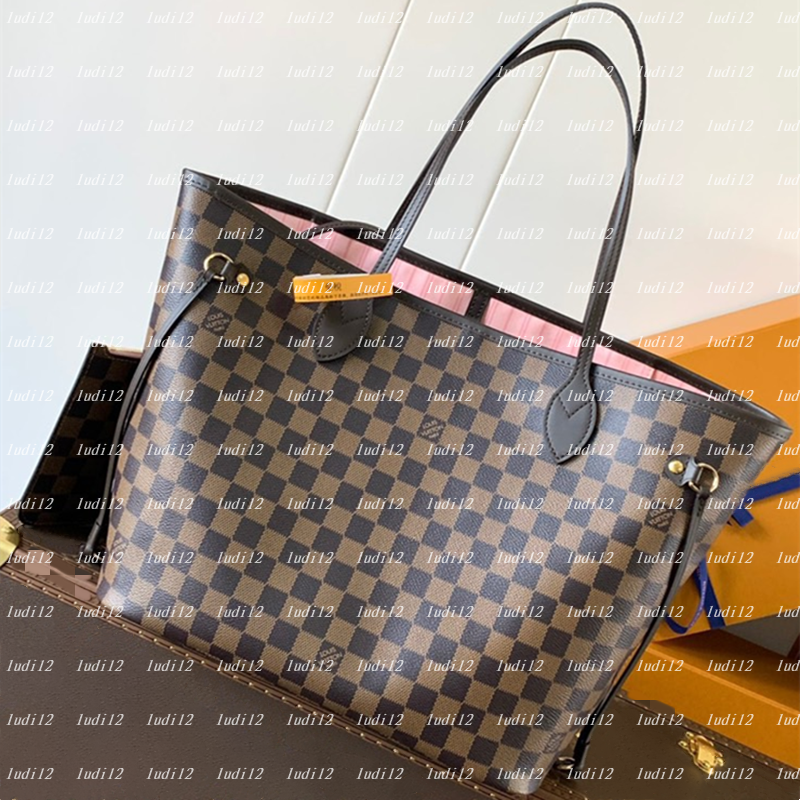 New COW LEATHER neverfulltote Double Up Bag Womens crossbody shoulder bag designer handbag Luxury shopping bag wallet mirror quality tote leather Composite Bag